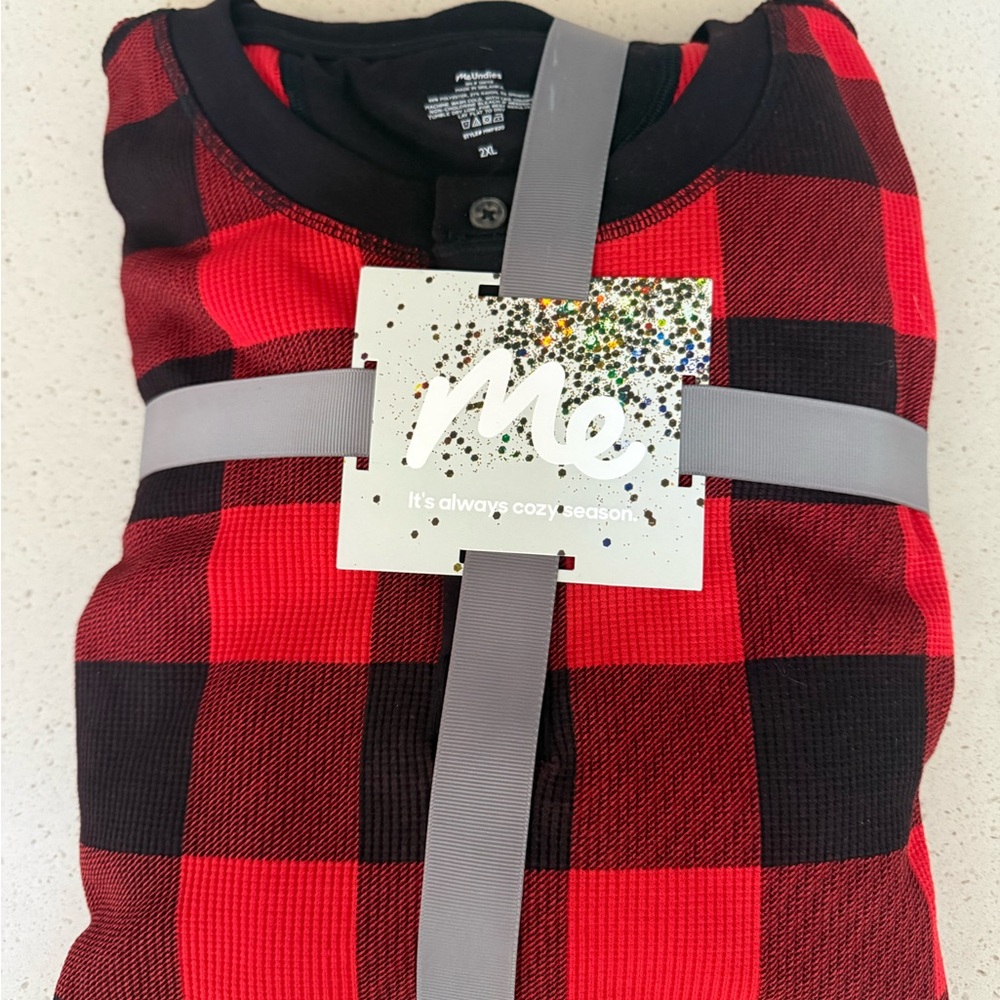MeUndies Red and Black Plaid PJ SET - 2XL